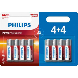8 Piles Alcaline Philips...