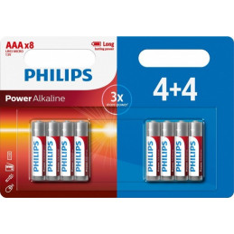 8 Piles Alcaline Philips...