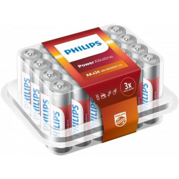 24 Piles Alcaline Philips...