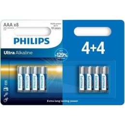 8 Piles Alcaline Philips...
