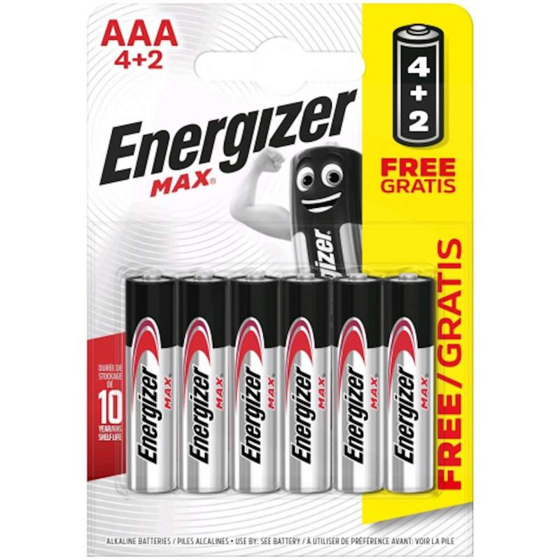 Pile Energizer Max - AA, AAA, C, D & 9V French