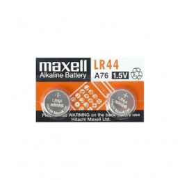 2 Piles Alcaline Maxell 1,5V LR44 / A76 / V13GA