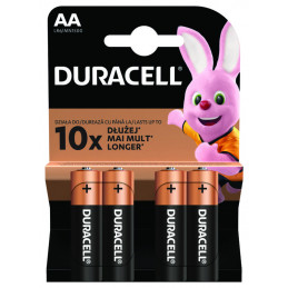 4 Piles Alcaline Duracell AA / LR6