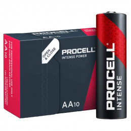 10 Piles Alcalines Duracell Procell Intense AA / LR6