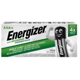 10 Piles Rechargeables Energizer Power Plus AAA / HR03 700mAh