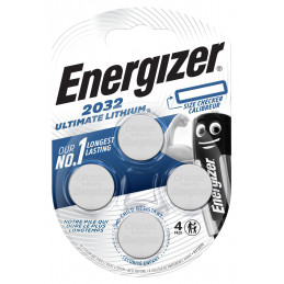 4 Piles Bouton Ultimate Lithium Energizer 3V / CR2032