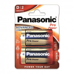 2 Piles Alcaline Panasonic Pro Power D / LR20