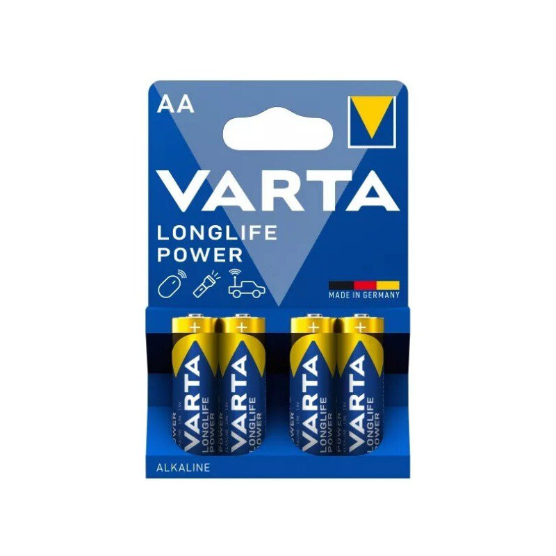 4 Piles Alcaline Varta Longlife Power AAA / LR03