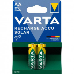 2 Piles Rechargeables Varta Accu Solar 800mAh AA / HR6