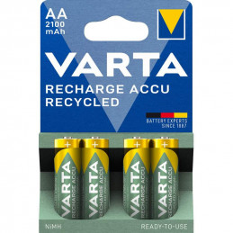4 Piles Rechargeables Varta Accu Recycled 2100mAh AA / HR6