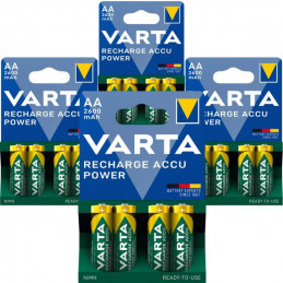 16 Piles Rechargeables 2600mAh Varta Accu Pro AA / HR6