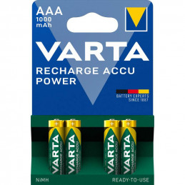 4 Piles Rechargeables Varta Accu Power 1000mAh AAA / HR03