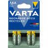 4 Piles Rechargeables Varta Accu Recycled 800mAh AAA / HR03