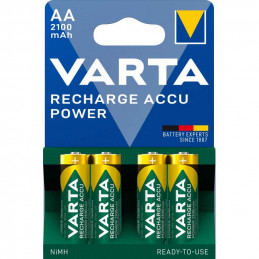 4 Piles Rechargeables Varta Accu Power 2100mAh AA / HR6