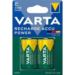 2 Piles Rechargeables Varta Accu Power 3000mAh C / HR14