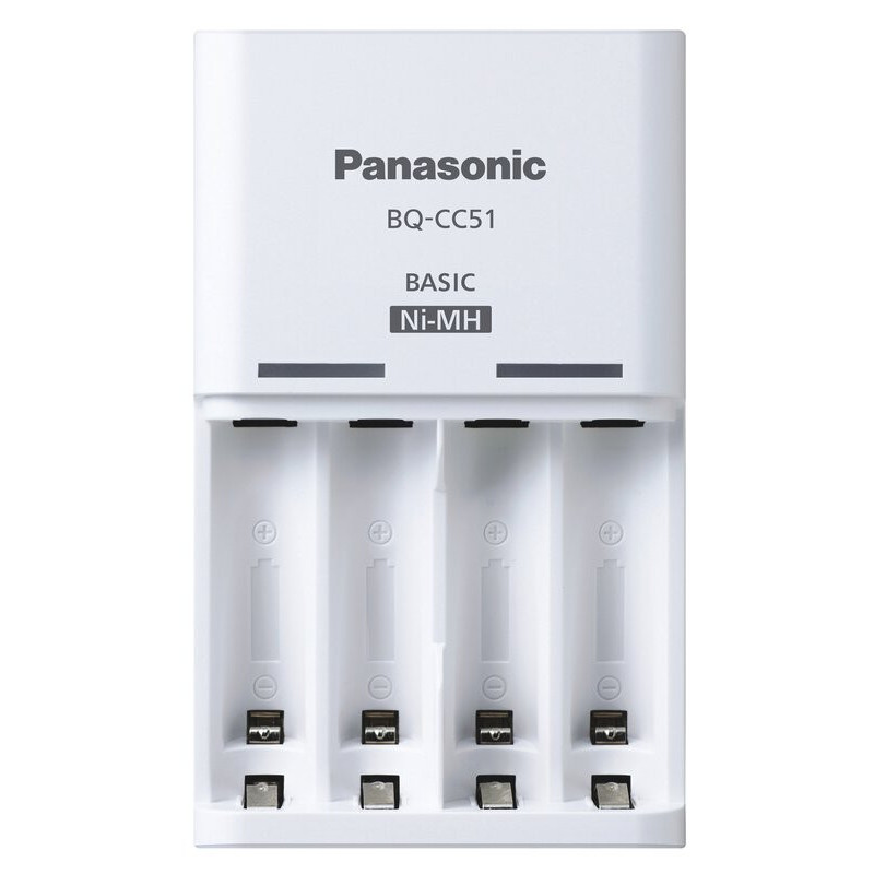 Chargeur Panasonic Eneloop Basic Charger Bq Cc51 Avec 4 Piles Aa 2000mah