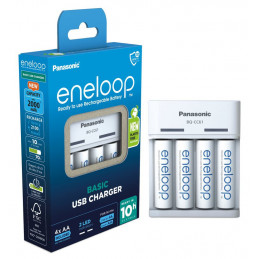 Chargeur Panasonic Eneloop USB Charger BQ-CC61 avec 4 piles AA 2000mAh