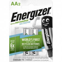 2 Piles Rechargeables Energizer Extreme 2300mAh AA / HR6