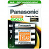 4 Piles Rechargeables Panasonic Evolta 2450mAh AA / HR6