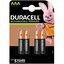4 Piles Rechargeables Duracell 900mAh AAA / HR03