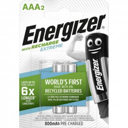 2 Piles Rechargeables Energizer Extreme 800mAh AAA / HR03