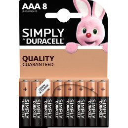 8 Piles Alcaline Duracell...