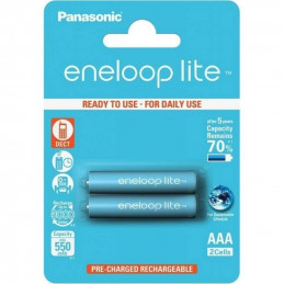 2 Piles Rechargeables Panasonic Eneloop Lite BK-4LCCE 550mAh AAA / HR03