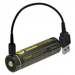 Pile Rechargeable via USB 18650 NiteCore NL1835R 3,6V 3500mAh (Cable non fourni)