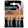 4 Piles Alcaline Duracell Ultra AA / LR6