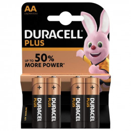 4 Piles Alcaline Duracell Plus AA / LR6