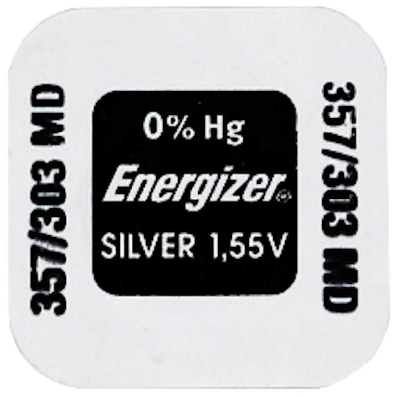 Pile bouton - Oxyde d'argent 357 - 303 - SR44 - 1.55V - ENERGIZER