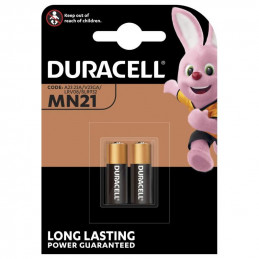 2 Piles Alcaline Duracell 12V / A23 / V23GA / MN21