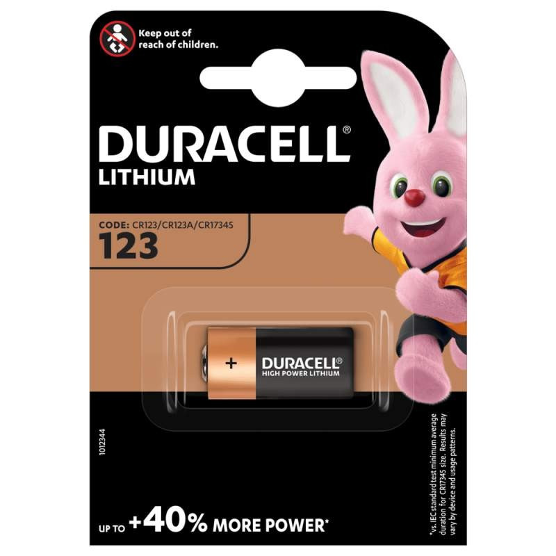 Pile Lithium Duracell CR123 3V