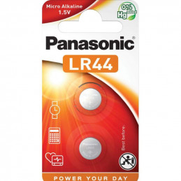 2 Piles Alcaline Panasonic 1,5V LR44 / V13GA / A76