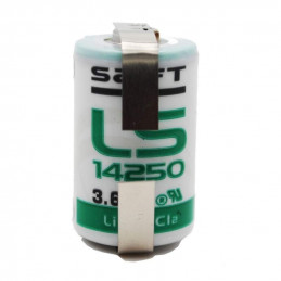 Pile Saft LS14250 / CR1/2AA Cosses à Souder en U Lithium 3,6V