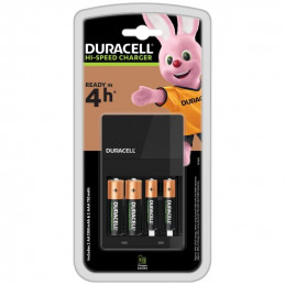 Chargeur Duracell CEF14 4H avec 2 piles AA et 2 piles AAA
