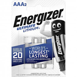 2 Piles Lithium Energizer Ultimate AAA / LR03