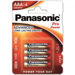 4 Piles Alcaline Panasonic Pro Power AAA / LR03