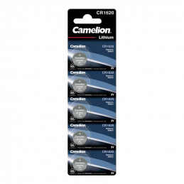 5 Piles Bouton Lithium Camelion 3V / CR1620